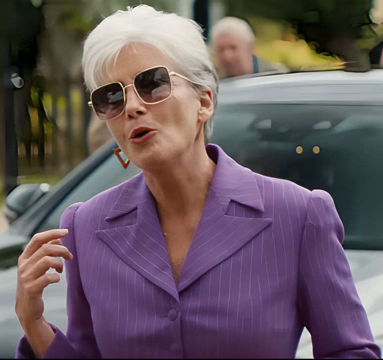 Emma Thompson The Sheep Detectives Purple Coat - Image 1